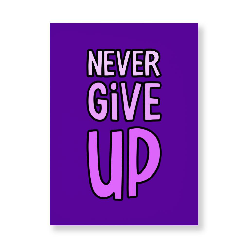 Never Give Up Wall Picture Home Decor Wall Decor Pictures 