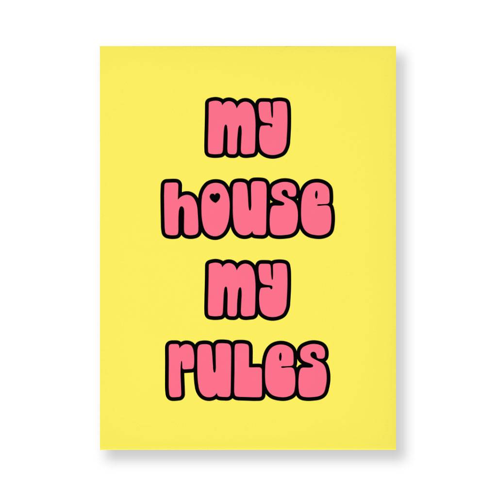 My House Rules Wall Picture Home Decor Wall Decor Pictures 