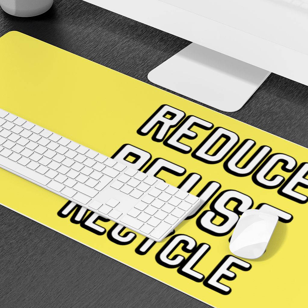 Reduce Reuse Recycle Desk Mat Desk Mats Home Decor 