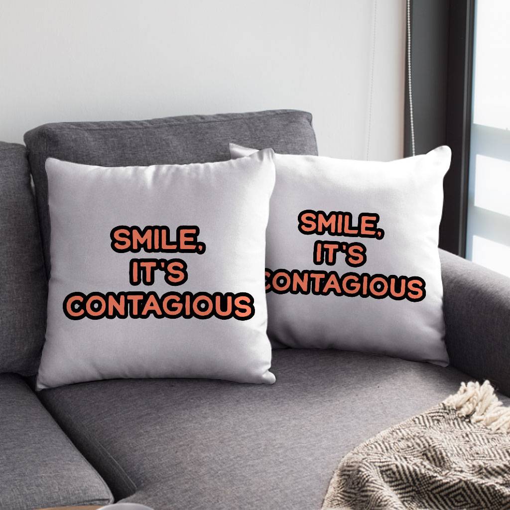 Smile Square Pillow Cases Home Decor Pillow Cases 