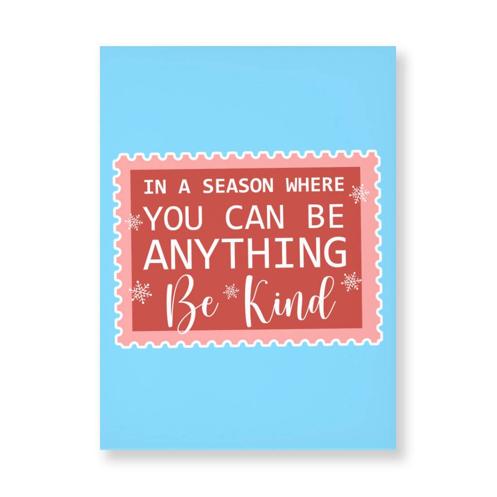 Be Kind Wall Picture - Christmas Quotes Stretched Canvas - X-mas Wall Art Home Wall Decor Pictures  