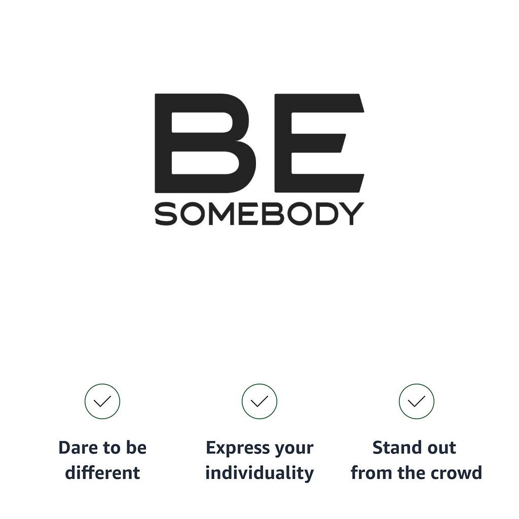Be Somebody Curved Hem T-Shirt - Motivational T-Shirt - Cool Printed Curved Hem Tee Color : Black|Dark Gray|Heather Cool Gray|White 