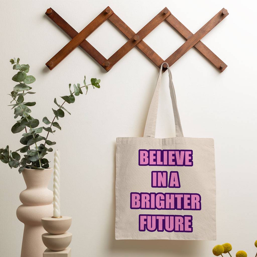 Believe Small Tote Bag - Cool Shopping Bag - Graphic Tote Bag Tote Bags  