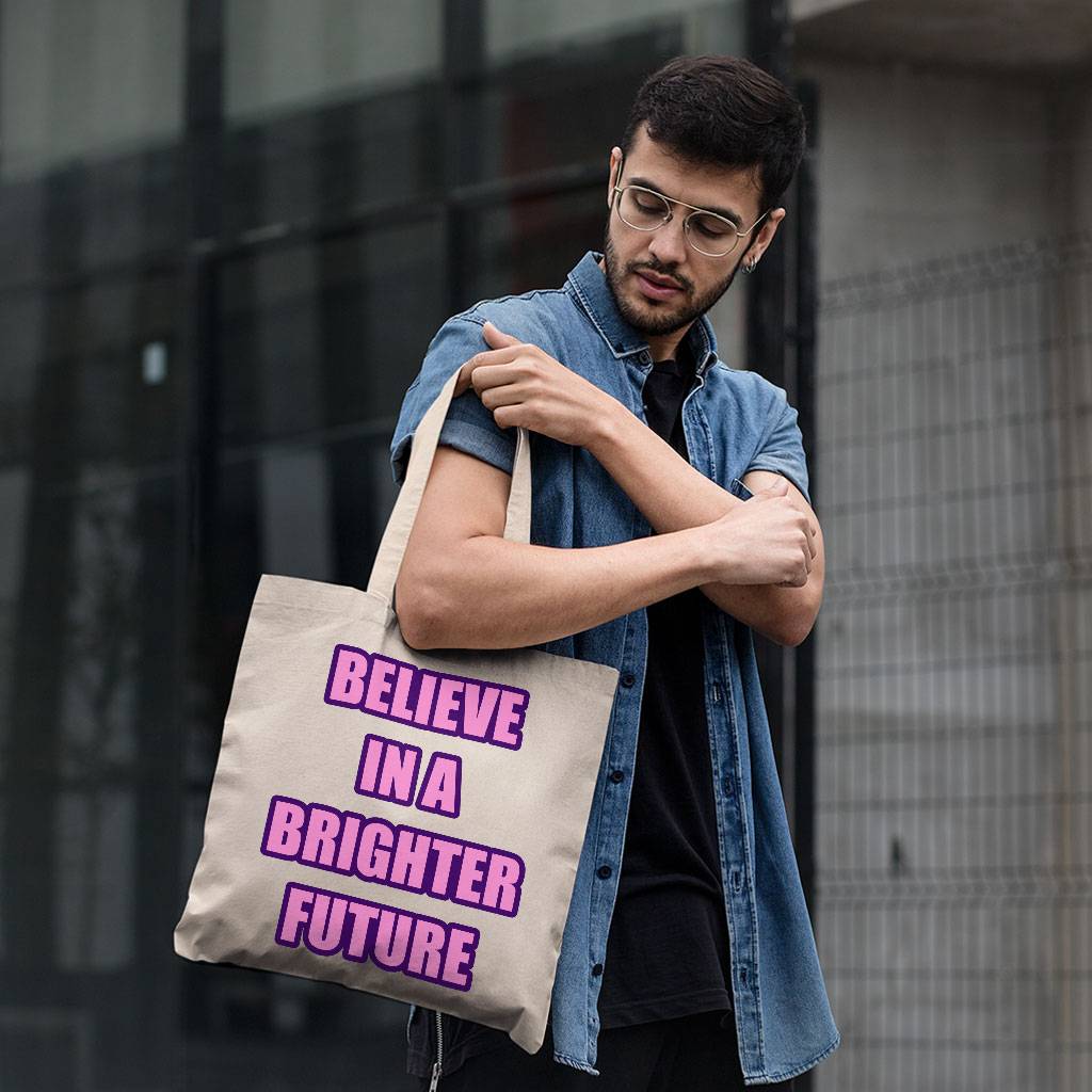 Believe Small Tote Bag - Cool Shopping Bag - Graphic Tote Bag Tote Bags  