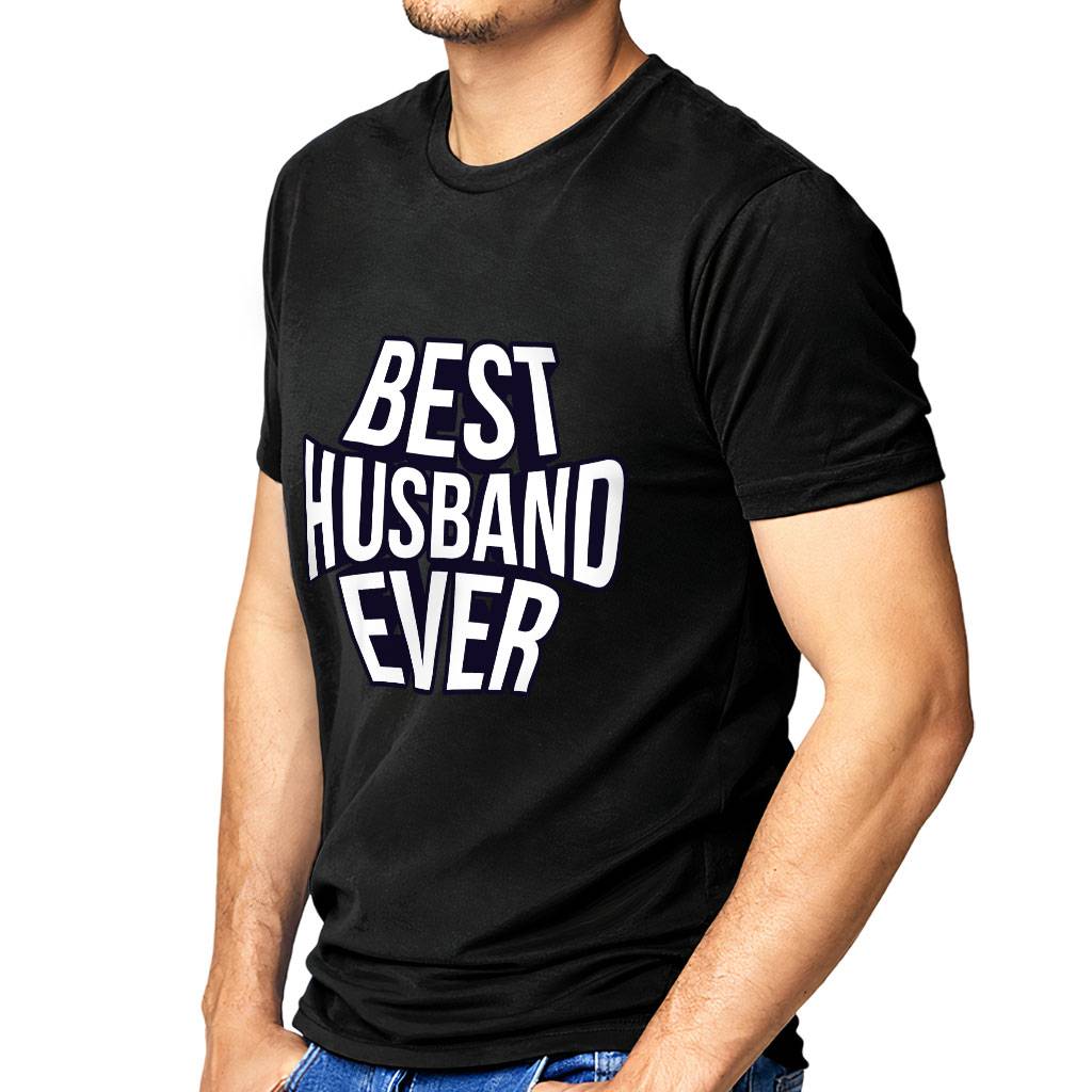 Best Husband Ever Sueded T-Shirt - Best Design T-Shirt - Cool Sueded Tee Color : Black|Light Gray|Midnight Navy|White 