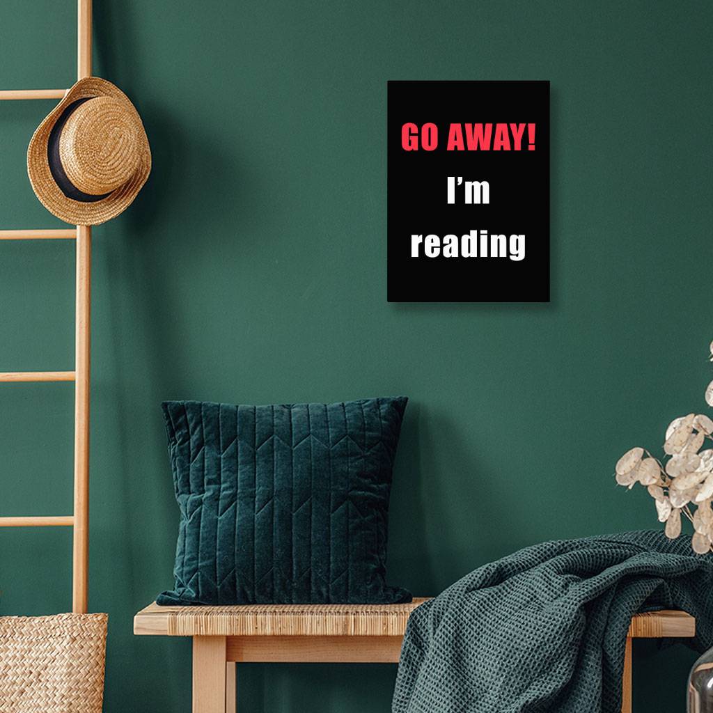 Book Lover Wall Picture - Quote Prints Stretched Canvas - Cool Graphic Wall Art Home Wall Decor Pictures  