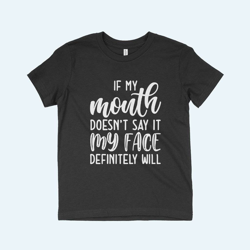 If My Mouth Doesn't Say It Kids' Jersey T-Shirt Kids Kids & Baby Color : White|Black|Natural|Columbia Blue|Heather Red|Pink|Mustard 