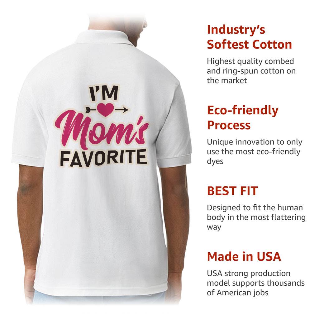 I'm Mom's Favorite Jersey Sport T-Shirt - Cute T-Shirt - Graphic Sport Tee Men's Clothing Shirts Color : Black|Navy|Sport Gray|White 