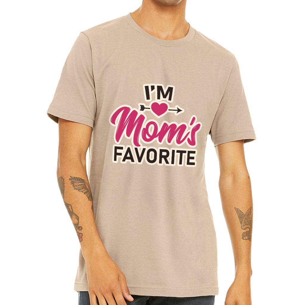 I'm Mom's Favorite Short Sleeve T-Shirt - Cute T-Shirt - Graphic Short Sleeve Tee Color : Black|Sage|Tan|White 