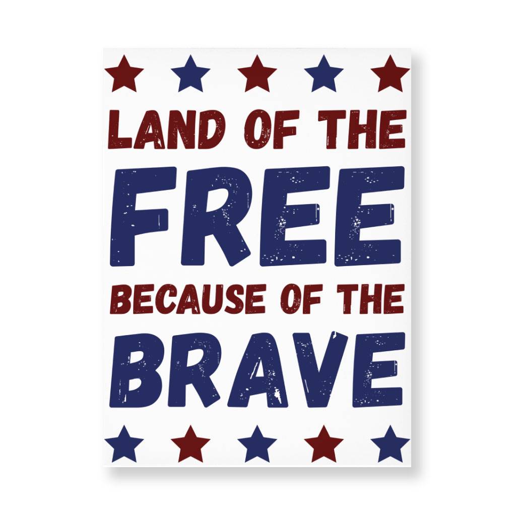 Land Of the Free Wall Picture - Patriotic Stretched Canvas - Best Print Wall Art Home Wall Decor Pictures  