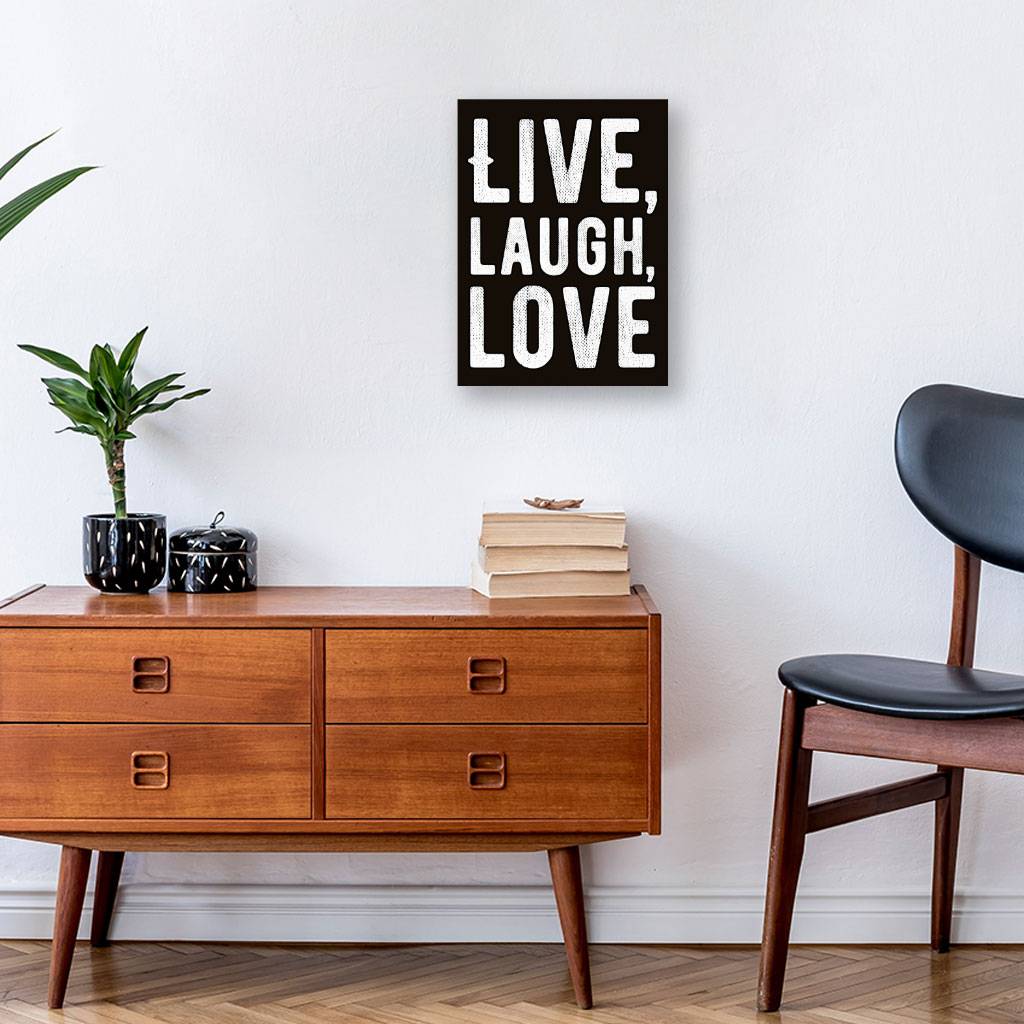 Live Laugh Love Wall Picture - Trendy Stretched Canvas - Cool Wall Art Home Wall Decor Pictures  