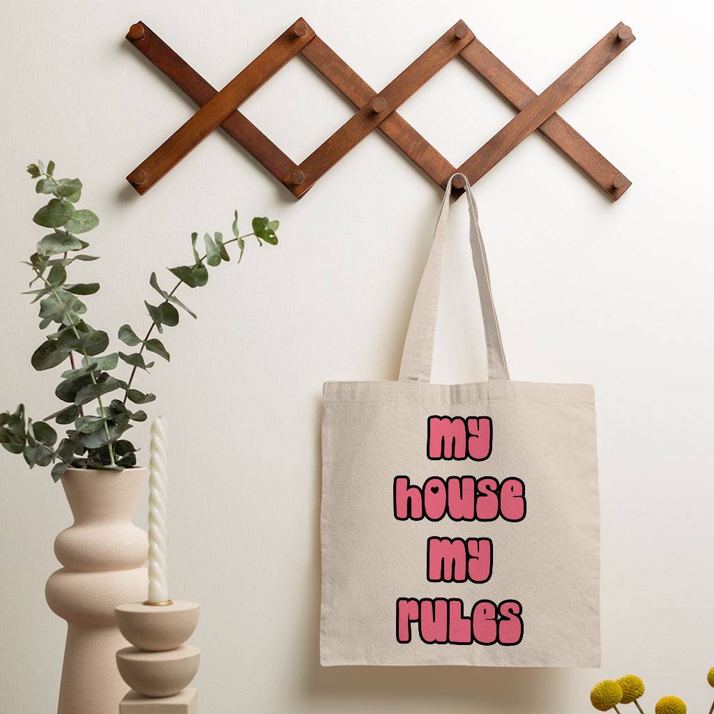 My House Rules Small Tote Bag Tote Bags  