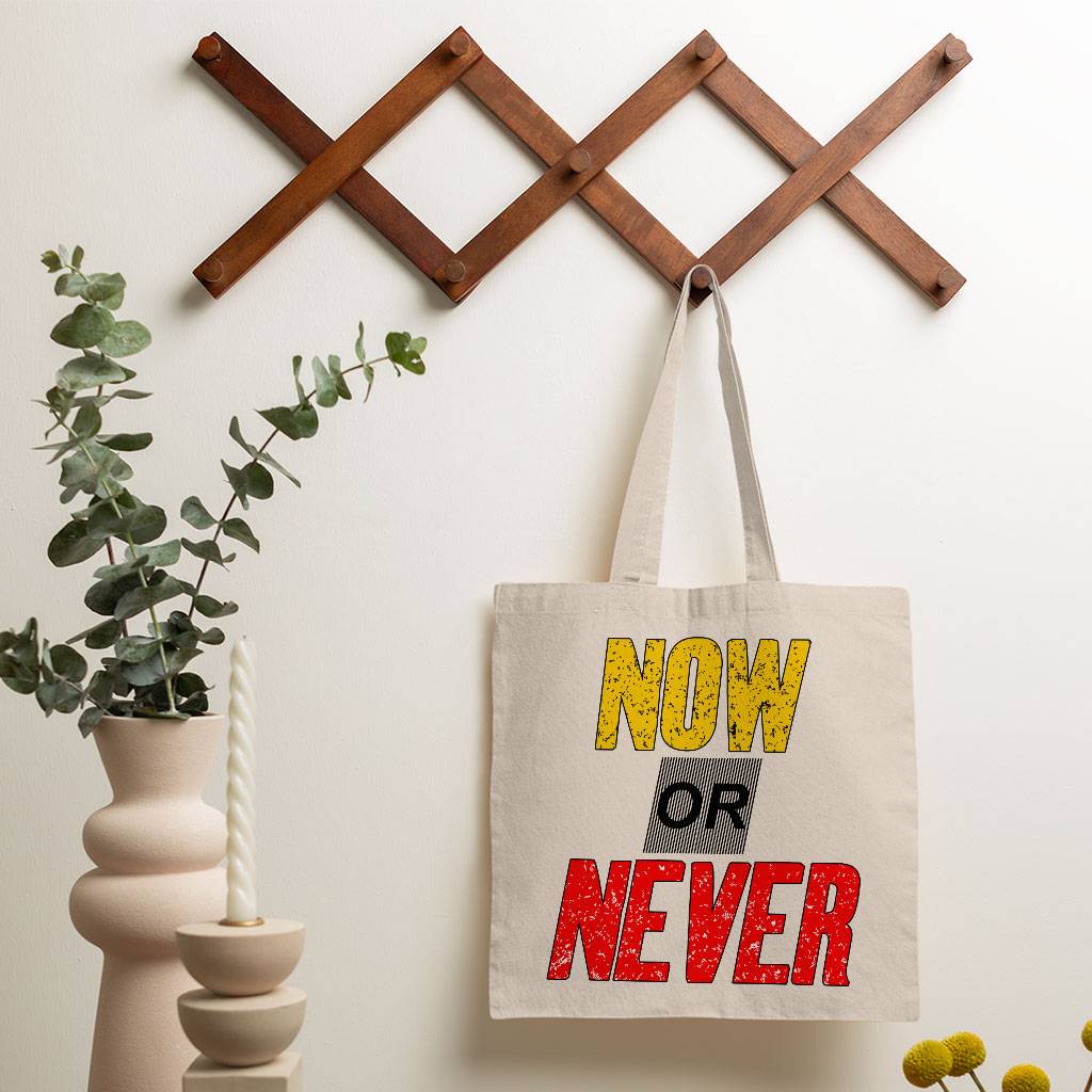 Now Or Never Small Tote Bag - Cool Shopping Bag - Trendy Tote Bag Tote Bags  