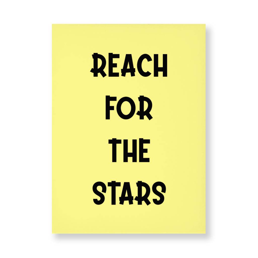 Reach for the Stars Wall Picture - Motivational Quote Stretched Canvas - Cool Wall Art Home Wall Decor Pictures  