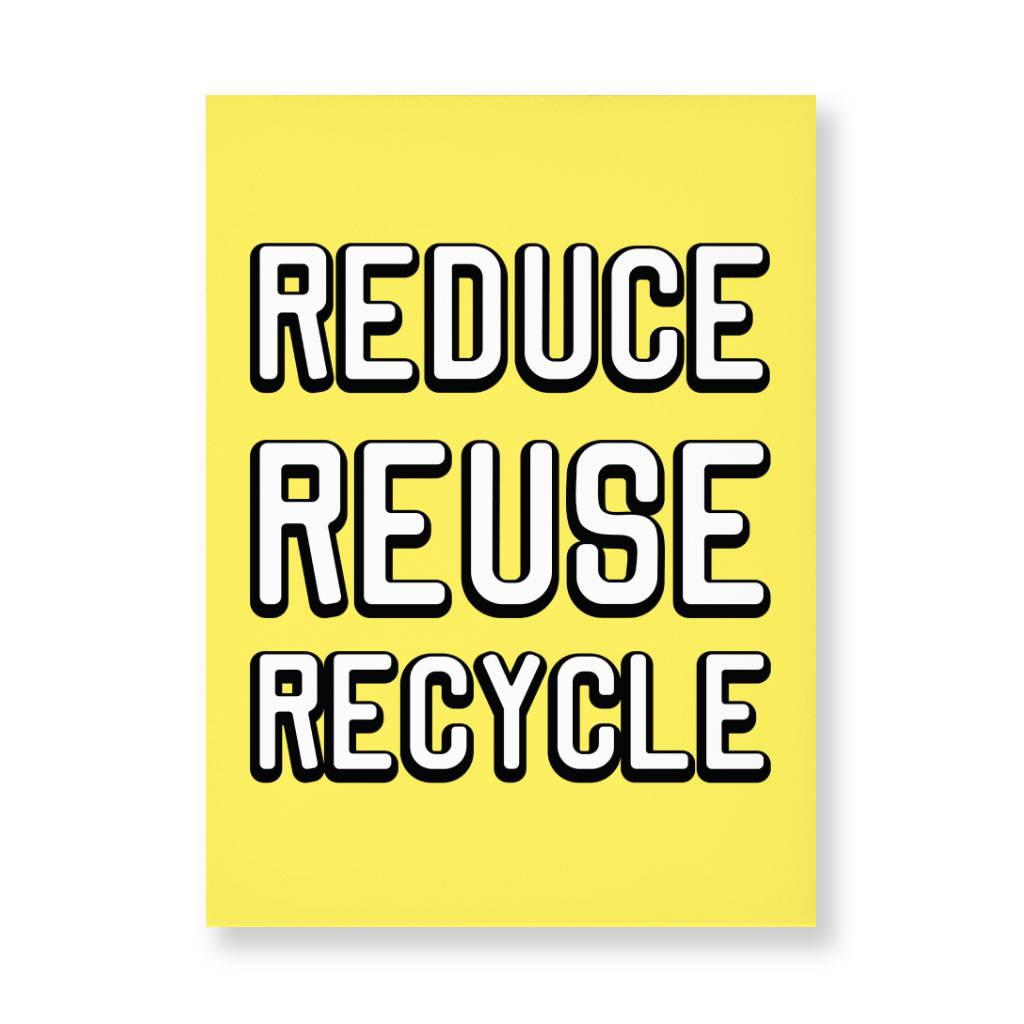 Reduce Reuse Recycle Wall Picture - Cute Design Stretched Canvas - Best Design Wall Art Home Wall Decor Pictures  