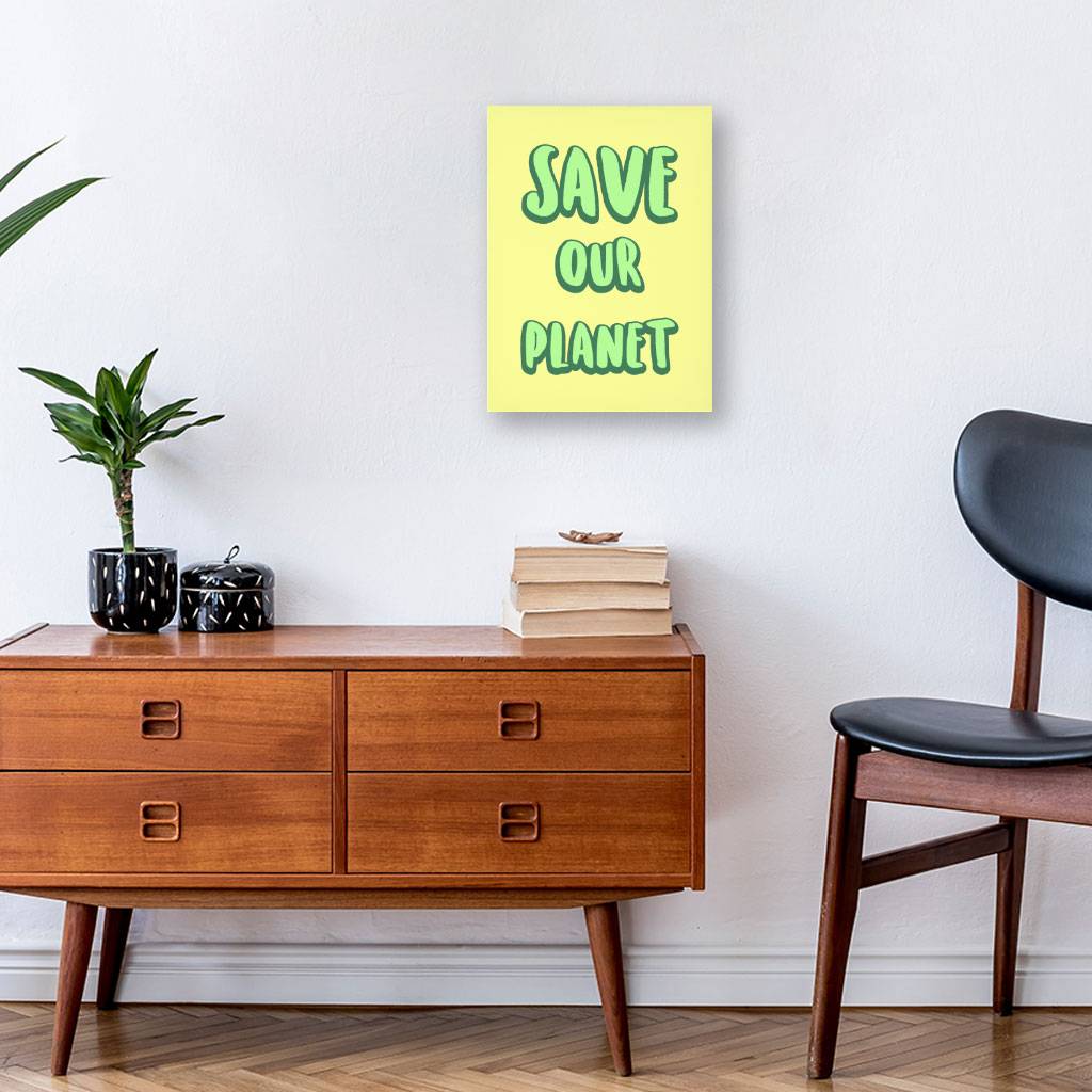 Save the Planet Wall Picture - Earth Day Stretched Canvas - Trendy Wall Art Home Wall Decor Pictures  
