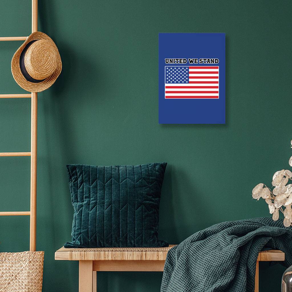 USA Flag Wall Picture - Patriotic Stretched Canvas - Trendy Wall Art Home Wall Decor Pictures  