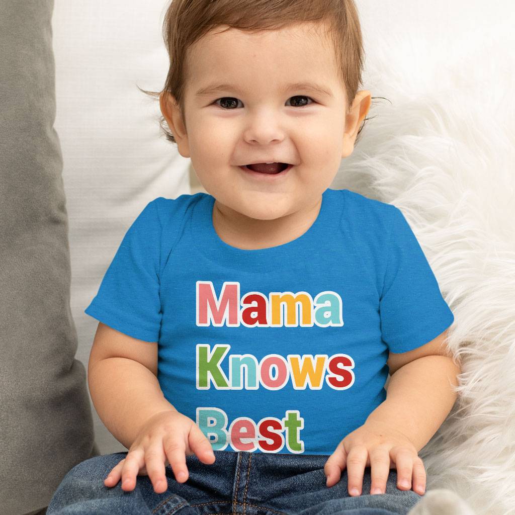 Mama Knows Best Baby Jersey T-Shirt Baby Kids & Babies 