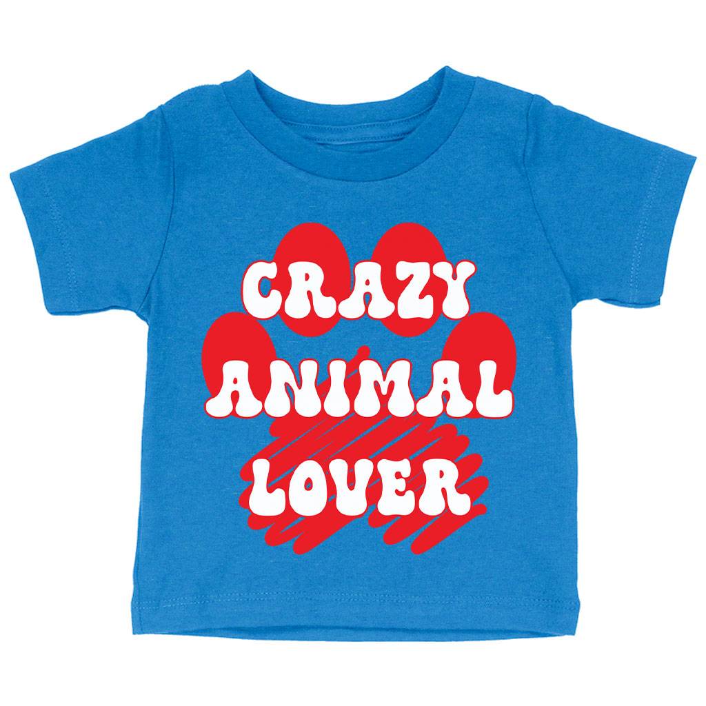 Animal Lover Baby Jersey T-Shirt - Graphic Baby T-Shirt - Paw Print T-Shirt for Babies Baby Kids & Babies Color : Athletic Heather|Heather Columbia Blue|White 