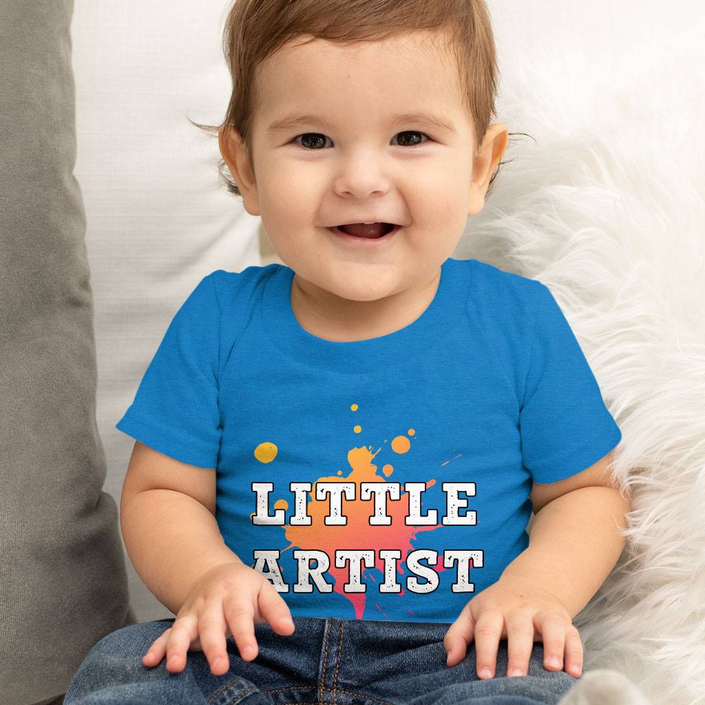 Artist Baby Jersey T-Shirt - Paint Splash Baby T-Shirt - Cool T-Shirt for Babies Baby Kids & Babies Color : Athletic Heather|Heather Columbia Blue|White 