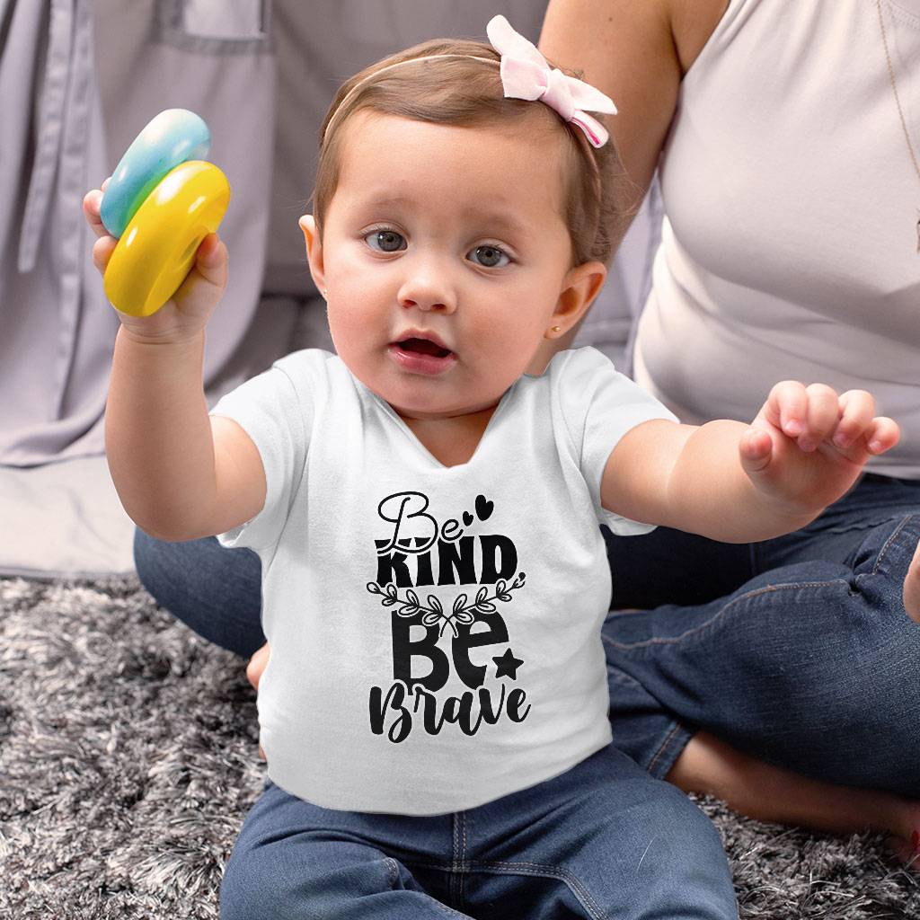 Be Brave and Kind Baby Jersey Onesie - Positive Baby Bodysuit - Best Design Baby One-Piece Baby Kids & Babies Color : Heather Dust|White|Yellow 