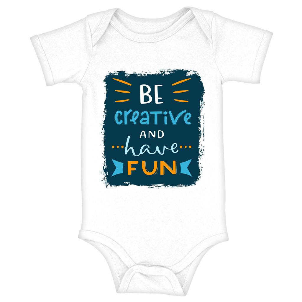 Be Creative Baby Jersey Onesie - Trendy Baby Bodysuit - Cool Design Baby One-Piece Baby Kids & Babies Color : Heather Dust|White|Yellow 
