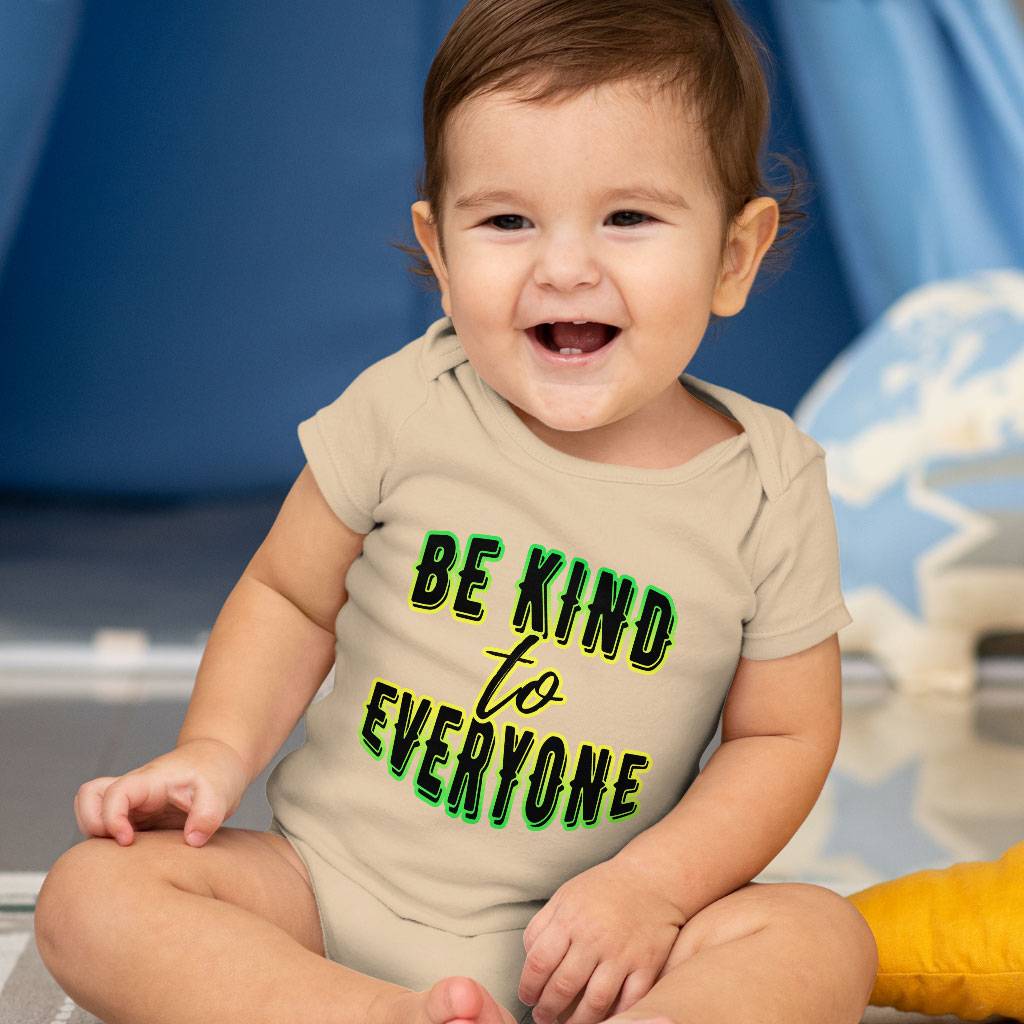 Be Kind to Everyone Baby Jersey Onesie - Positive Baby Bodysuit - Graphic Baby One-Piece Baby Kids & Babies Color : Heather Dust|White|Yellow 