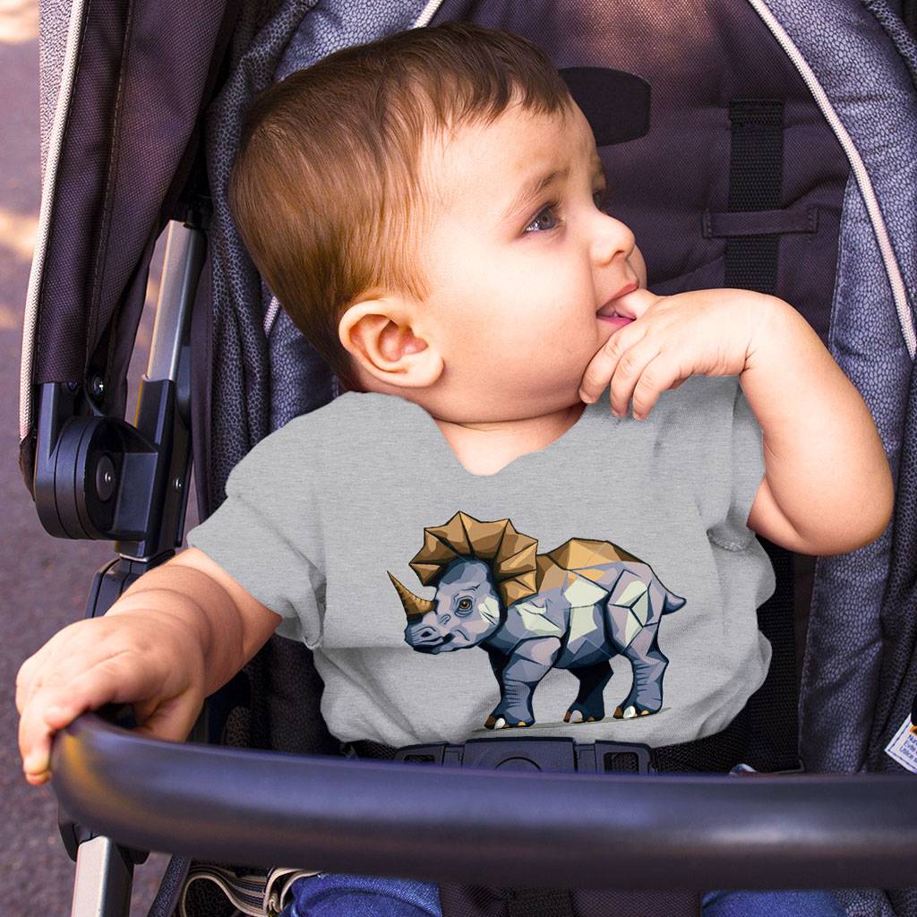 Cute Dinosaur Baby Jersey T-Shirt Baby Kids & Babies Color : Athletic Heather|Heather Columbia Blue|White 