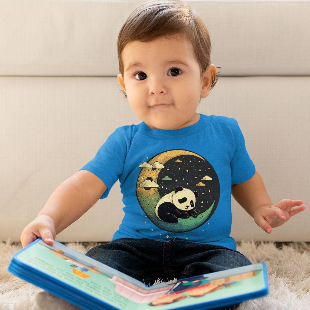 Cute Panda Baby Jersey T-Shirt Baby Kids & Babies Color : Athletic Heather|Heather Columbia Blue|White 