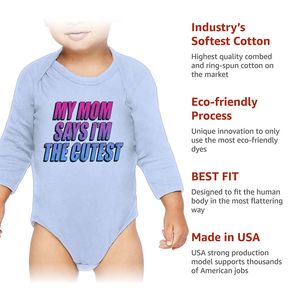 Cute Quote Baby Long Sleeve Onesie - Graphic Baby Long Sleeve Bodysuit - Best Design Baby One-Piece Baby Kids & Babies Color : Black|Heather|Light Blue|White 