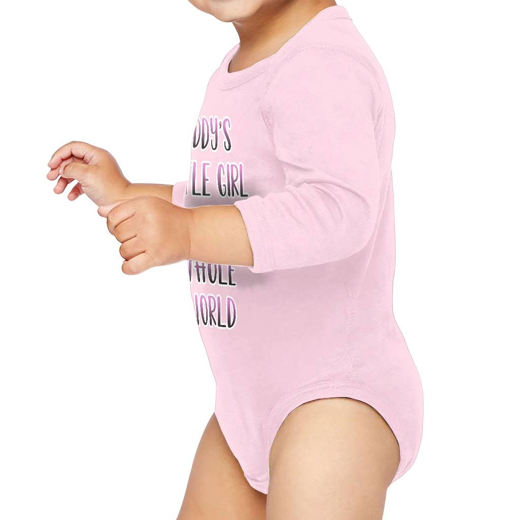 Daddy's Little Girl Baby Long Sleeve Onesie - Cute Baby Long Sleeve Bodysuit - Printed Baby One-Piece Baby Kids & Babies Color : Mauve|Natural|Pink|White 