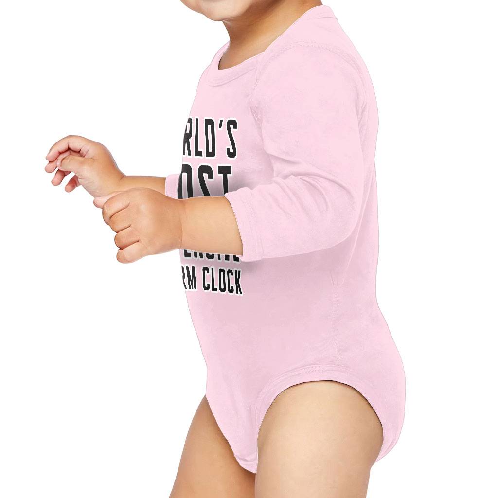 Expensive Alarm Clock Baby Long Sleeve Onesie - Best Design Baby Long Sleeve Bodysuit - Trendy Baby One-Piece Baby Kids & Babies Color : Mauve|Natural|Pink|White 