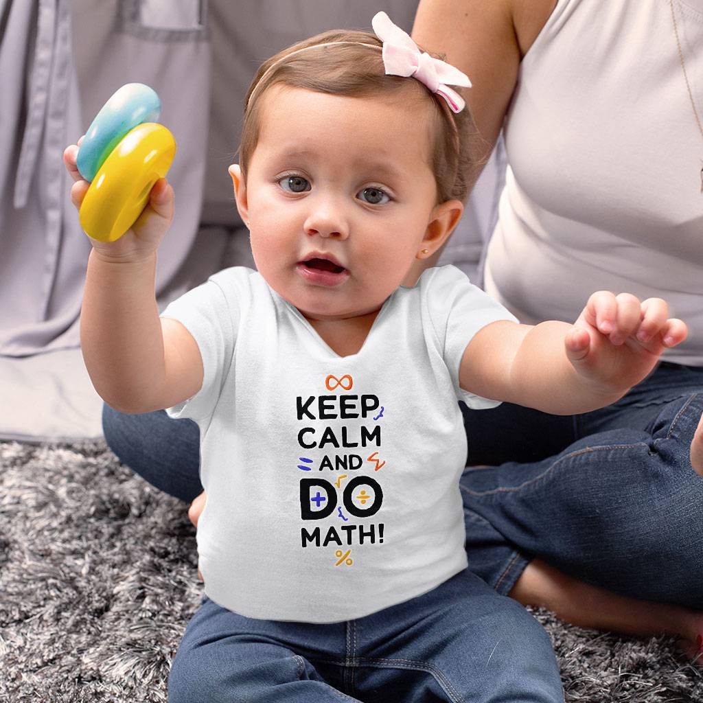 Funny Keep Calm Baby Jersey Onesie - Math Themed Baby Bodysuit - Trendy Baby One-Piece Baby Kids & Babies Color : Heather Dust|White|Yellow 