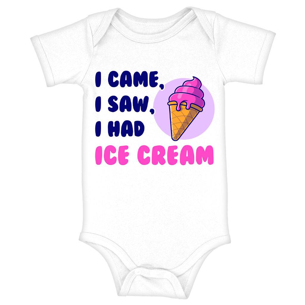Ice Cream Baby Jersey Onesie - Illustration Baby Bodysuit - Cool Funny Baby One-Piece Baby Kids & Babies Color : Heather Dust|White|Yellow 