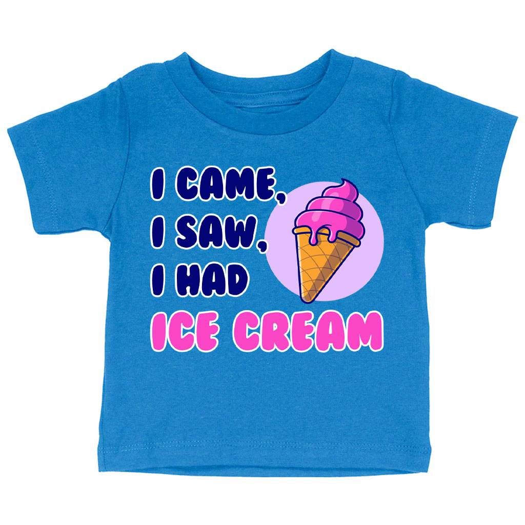 Ice Cream Baby Jersey T-Shirt - Illustration Baby T-Shirt - Cool Funny T-Shirt for Babies Baby Kids & Babies Color : Athletic Heather|Heather Columbia Blue|White 