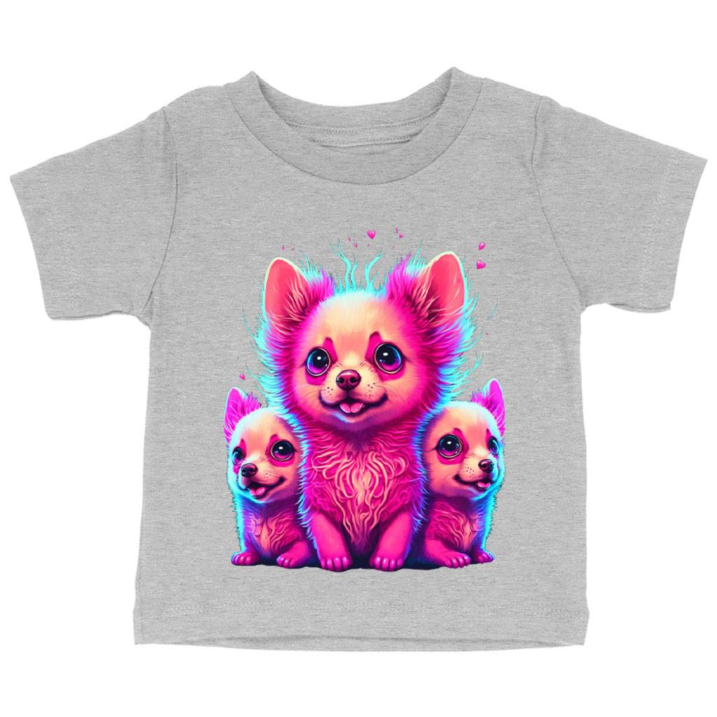 Kawaii Dog Baby Jersey T-Shirt Baby Kids & Babies Color : Athletic Heather|Heather Columbia Blue|White 