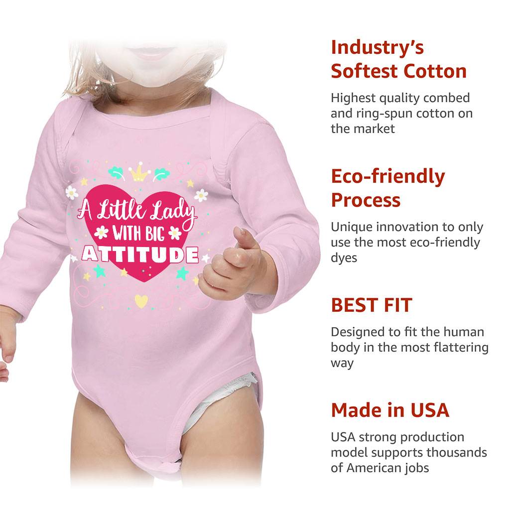 Lady Design Baby Long Sleeve Onesie - Printed Baby Long Sleeve Bodysuit - Funny Baby One-Piece Baby Kids & Babies Color : Mauve|Natural|Pink|White 