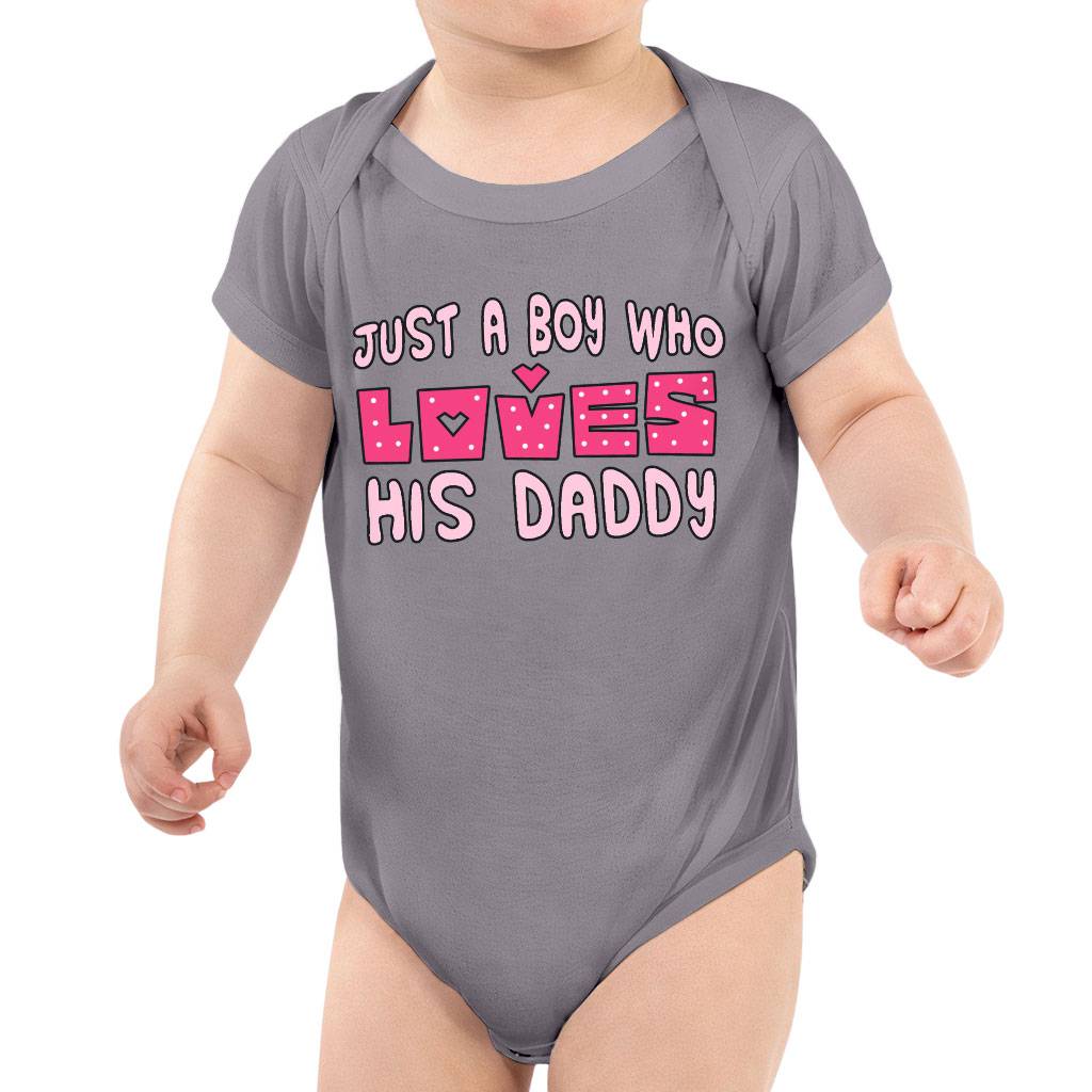 Love Daddy Baby Jersey Onesie - Cute Baby Bodysuit - Kawaii Baby One-Piece Baby Kids & Babies Color : Black|Storm|True Royal|White 