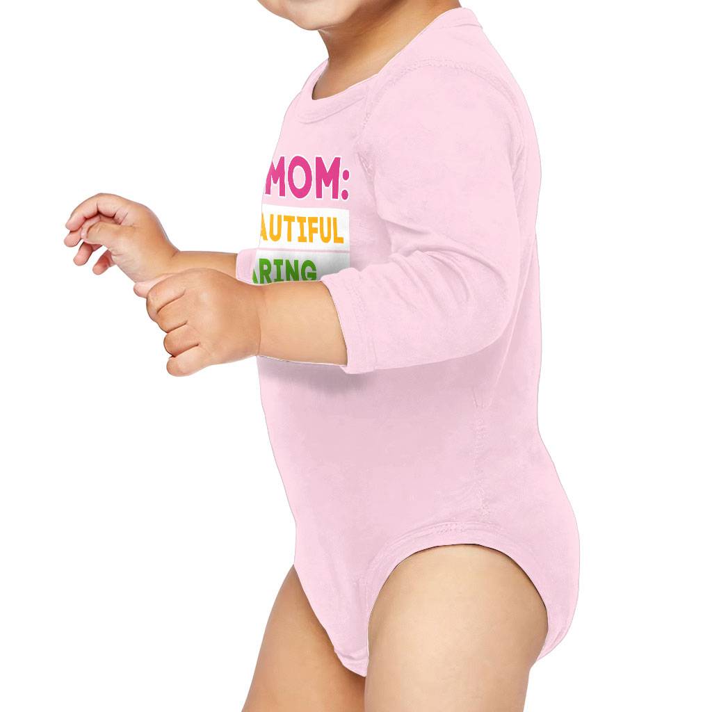 My Mom Baby Long Sleeve Onesie - Cute Baby Long Sleeve Bodysuit - Best Graphic Baby One-Piece Baby Kids & Babies Color : Mauve|Natural|Pink|White 