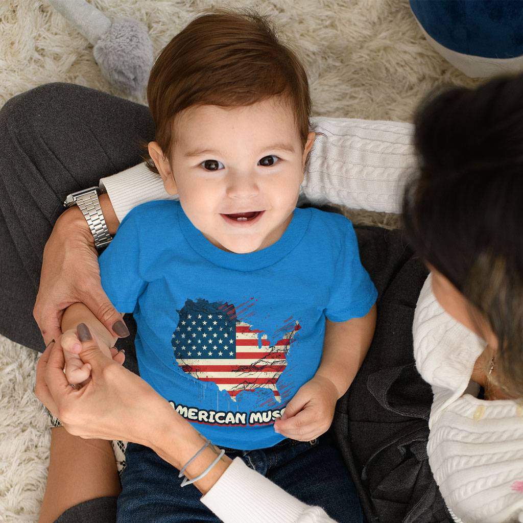 Patriotic Baby Jersey T-Shirt - USA Flag Baby T-Shirt - Cool T-Shirt for Babies Baby Kids & Babies Color : Athletic Heather|Heather Columbia Blue|White 