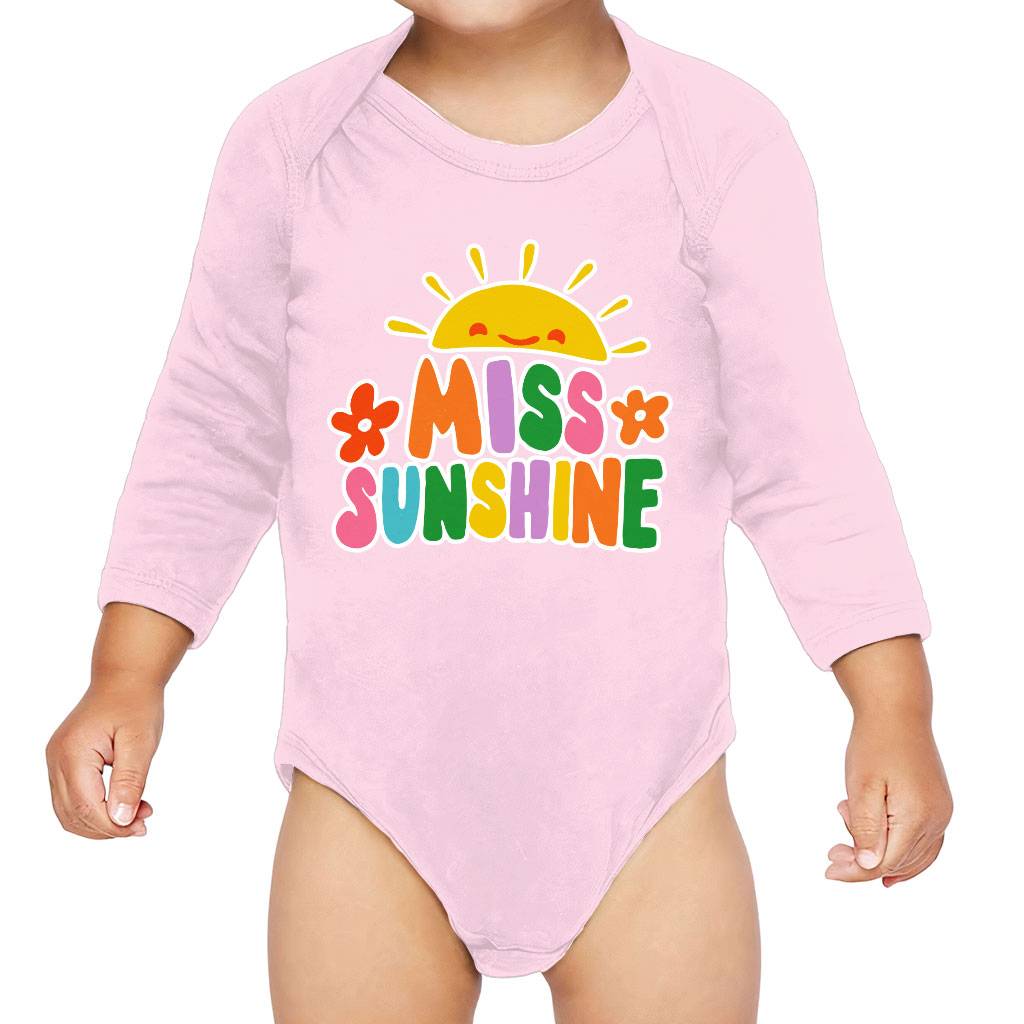Sunshine Baby Long Sleeve Onesie - Cute Baby Long Sleeve Bodysuit - Printed Baby One-Piece Baby Kids & Babies Color : Mauve|Natural|Pink|White 