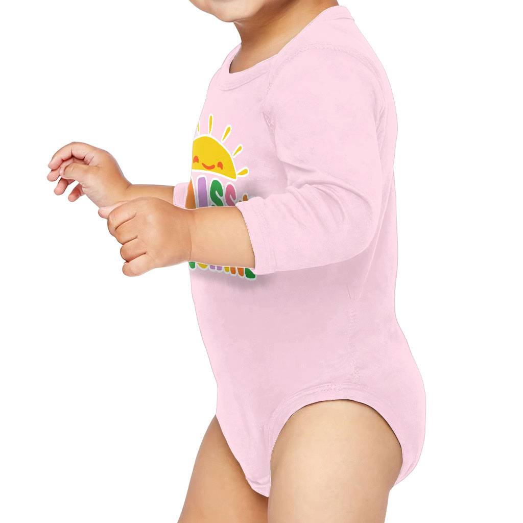 Sunshine Baby Long Sleeve Onesie - Cute Baby Long Sleeve Bodysuit - Printed Baby One-Piece Baby Kids & Babies Color : Mauve|Natural|Pink|White 